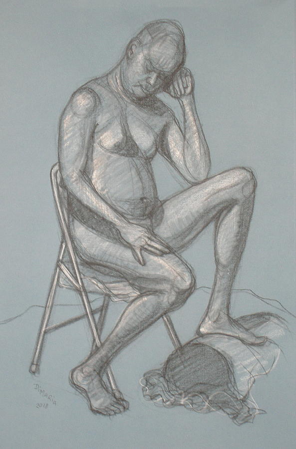 Joey Seated 5 Drawing by Donelli  DiMaria
