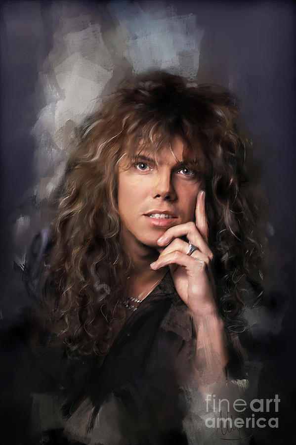 Musician Painting - Joey Tempest by Melanie D