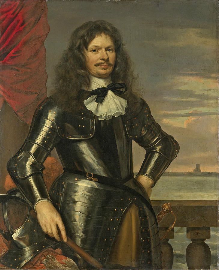 Johan van Beaumont. Colonel in the Holland guards and commander of Den Briel Painting by Johannes Mijtens