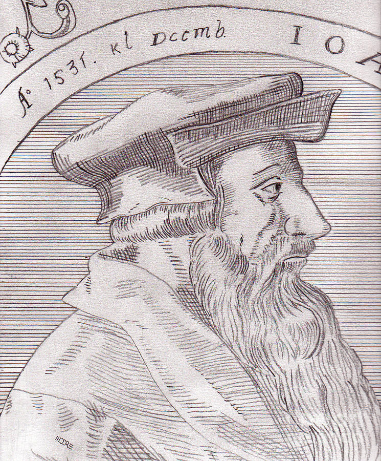 Johannes Oecolampadius Drawing by Pat Moore