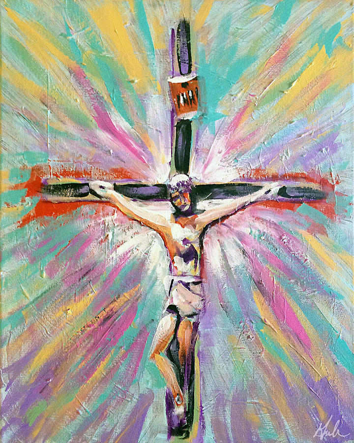 Jesus Christ Painting - John 3-16 by Steve Gamba