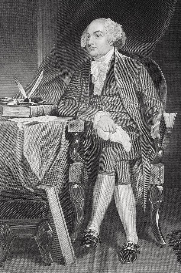 John Adams 17351826. First Drawing by Vintage Design Pics Fine Art