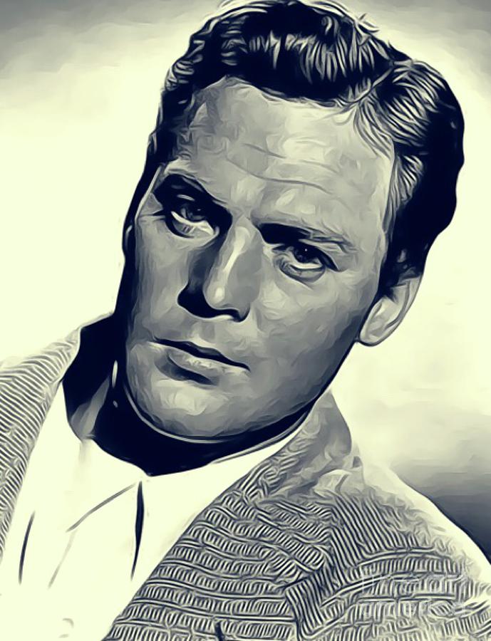 Hollywood Digital Art - John Agar, Vintage Actor by Esoterica Art Agency