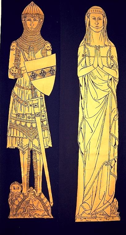 Brass Rubbing Tapestry - Textile - John and Alyne de Creke.jpg by William Streett