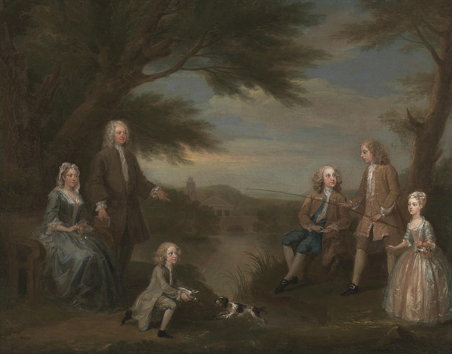 John and Elizabeth Jeffreys and Their Children Painting by William Hogarth