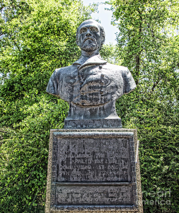 John B. Sanborn Statue Vicksburg Mississippi  Photograph by Chuck Kuhn