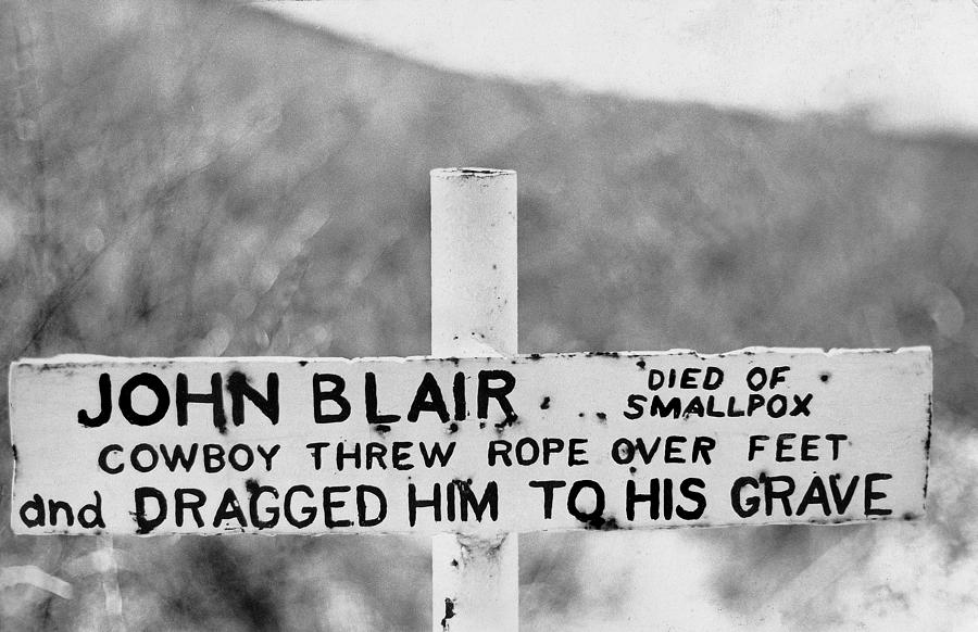 John Blair grave Boothill Cemetery Tombstone Arizona 1967 Photograph by David Lee Guss
