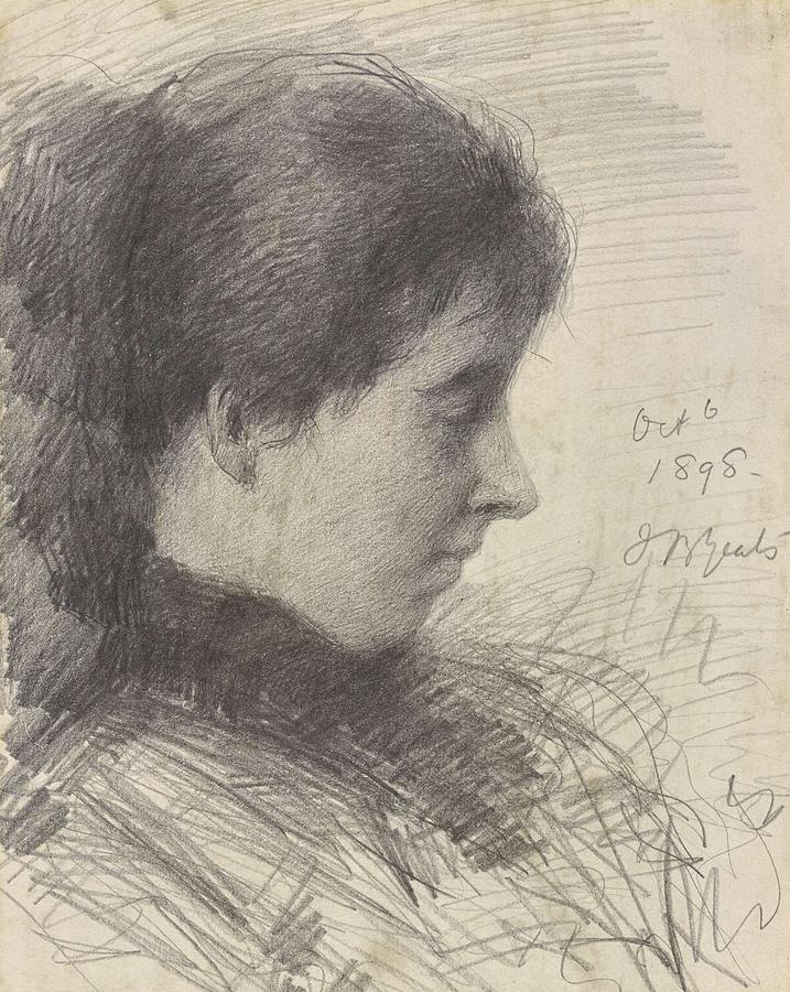 John Butler Yeats 1839-1922 Portrait Of Elizabeth Corbet Lolly Yeats 2 Painting