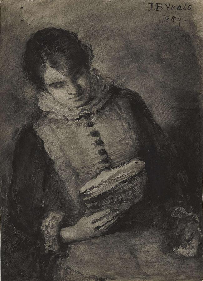 John Butler Yeats 1839-1922 WOMAN READING Painting by John Butler Yeats ...