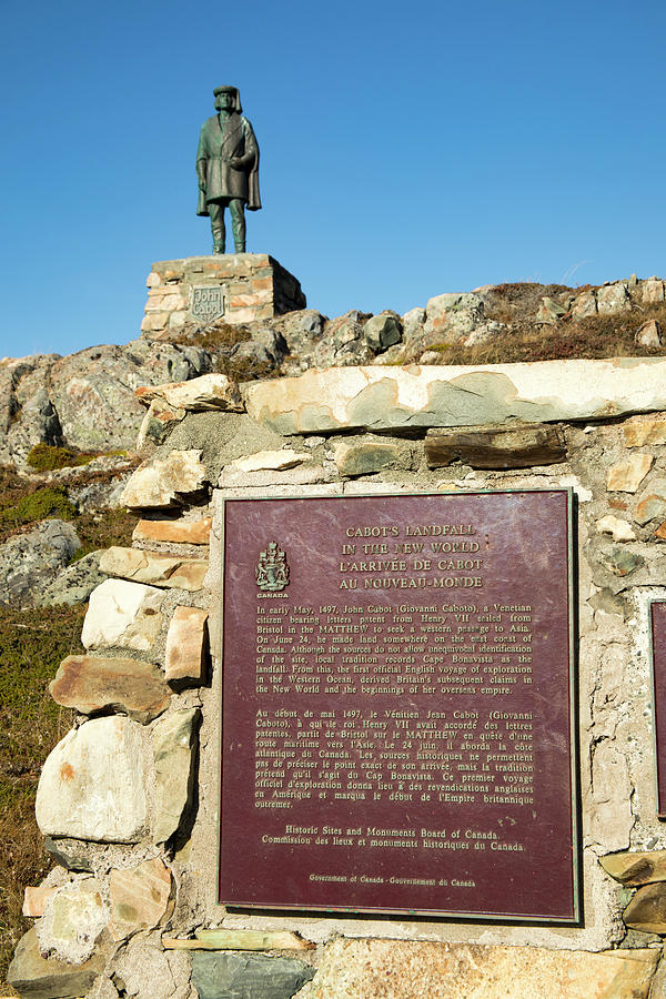 John Cabot, Giovanni Caboto,  memorial, Bonavista, Newfoundland, Photograph by Karen Foley