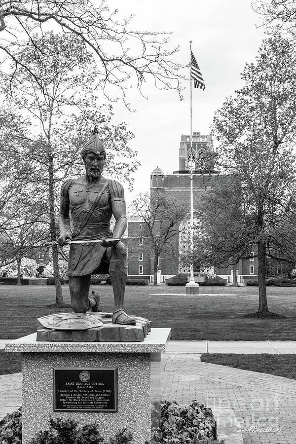 John Carroll University Saint Loyola Statue Photograph by University Icons