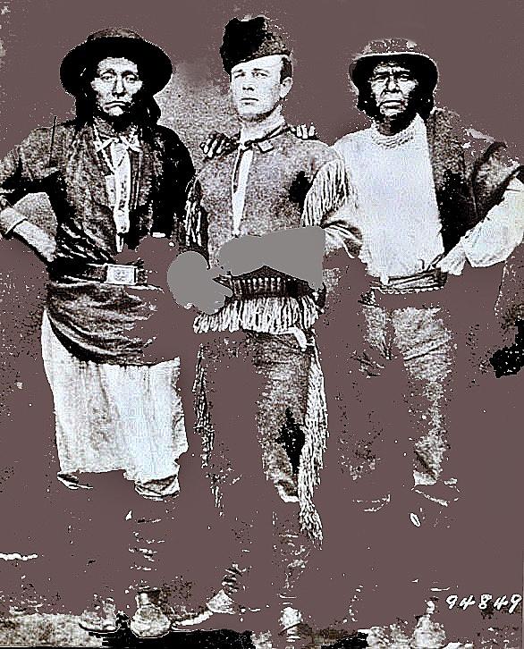 John Clum with  Diablo and Eskiminzin  San Carlos Agency Arizona 1875-2015 Photograph by David Lee Guss