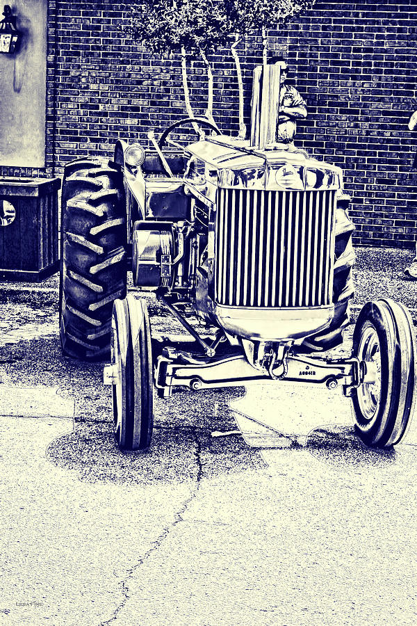 Vintage Photograph - John Deere Tractor Art by Lesa Fine