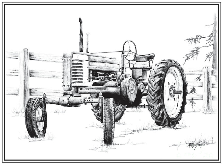 John Deere Tractor Drawing For Kids