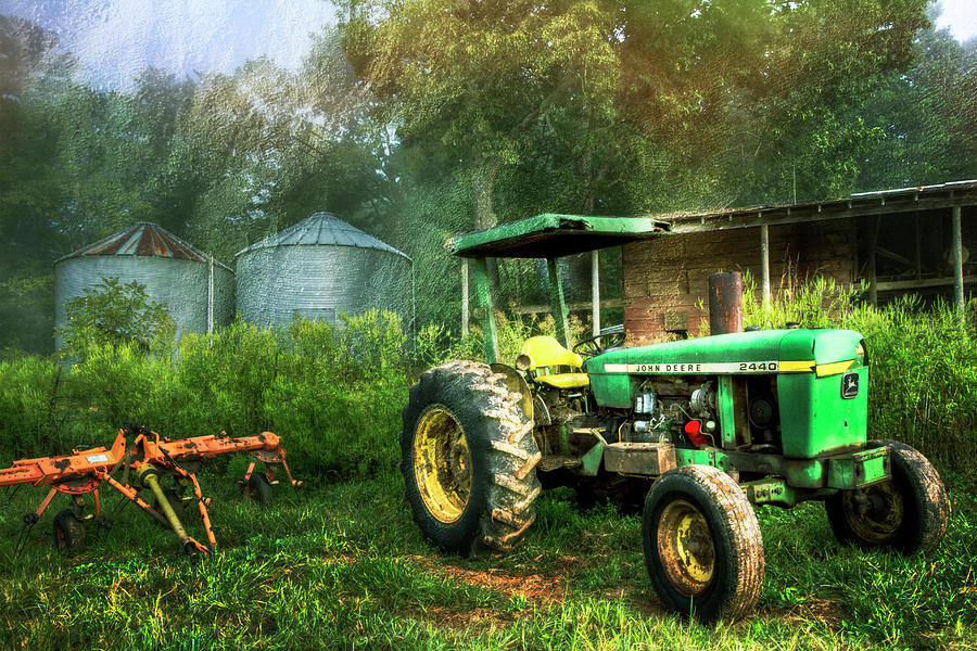 John Deere Tractor Painting Photograph by Debra and Dave Vanderlaan