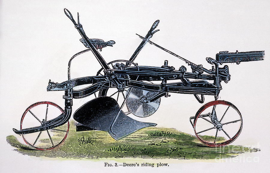 John Deeres Riding Plow Photograph by Granger