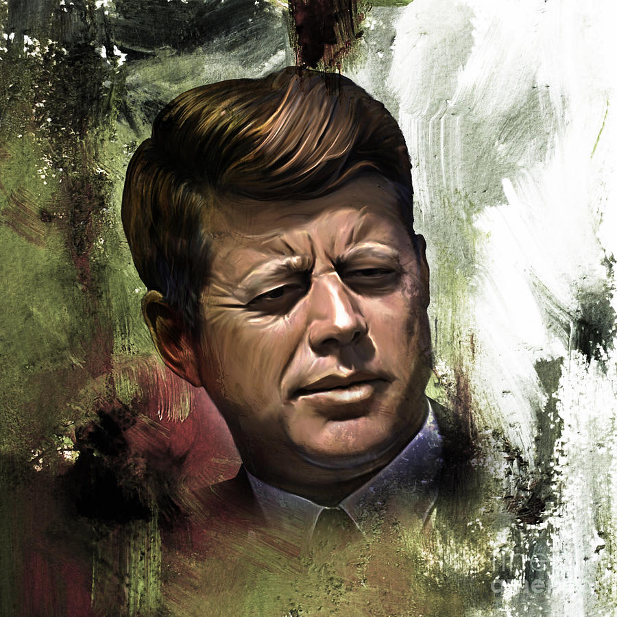 John F. Kennedy 01 Painting by Gull G Fine Art America