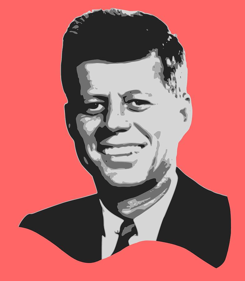 John F Kennedy Black And White Pop Art Digital Art By Filip Schpindel Pixels Merch 