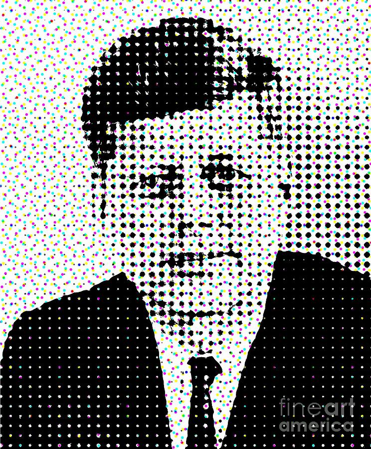 John F Kennedy In Dots Digital Art