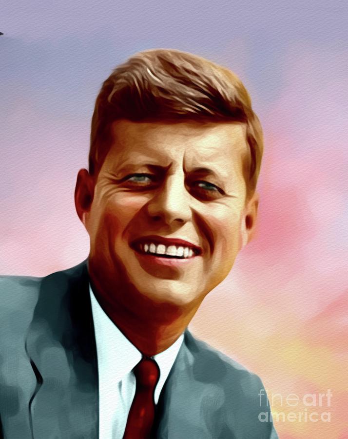 John F. Kennedy, President Of The U.s.a. Painting