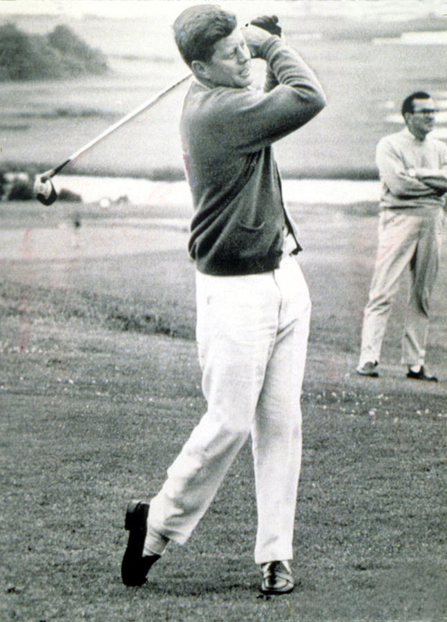 Golf Photograph - John F. Kennedy, President Vacationing by Everett
