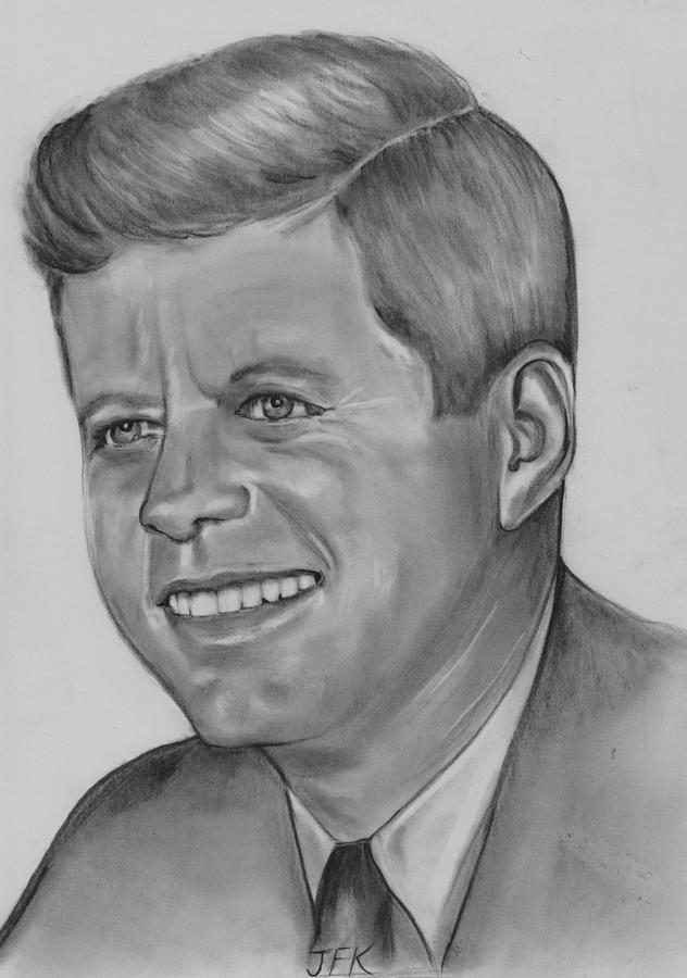 John Fitzgerald Kennedy Drawing by Barb Baker Pixels