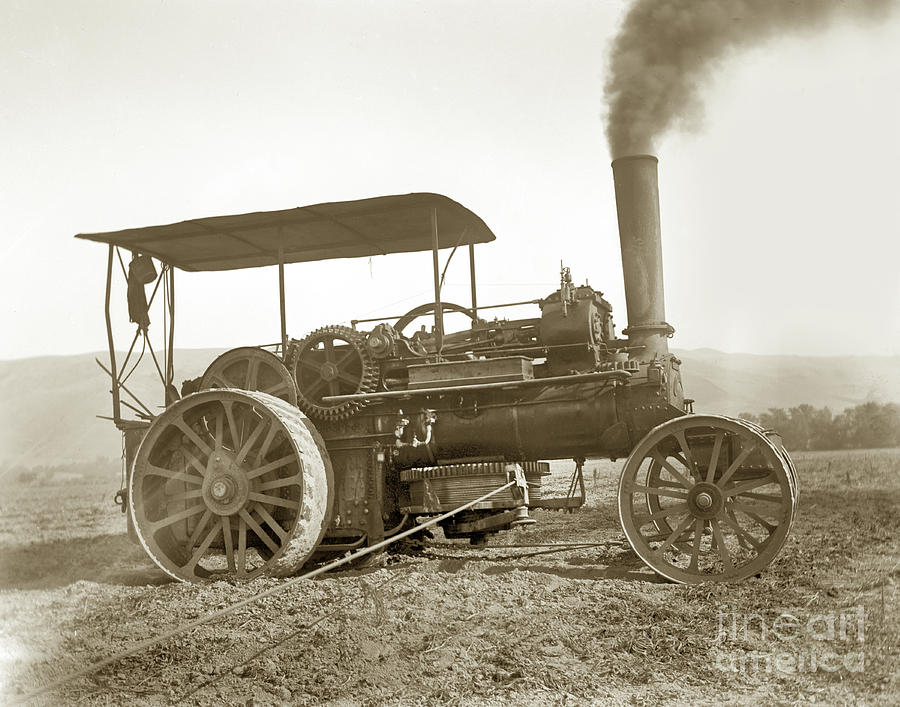 Farm Vehicles Photograph - John Flower - Co. Leeds Steam Trcker circa 1895 by Monterey County Historical Society