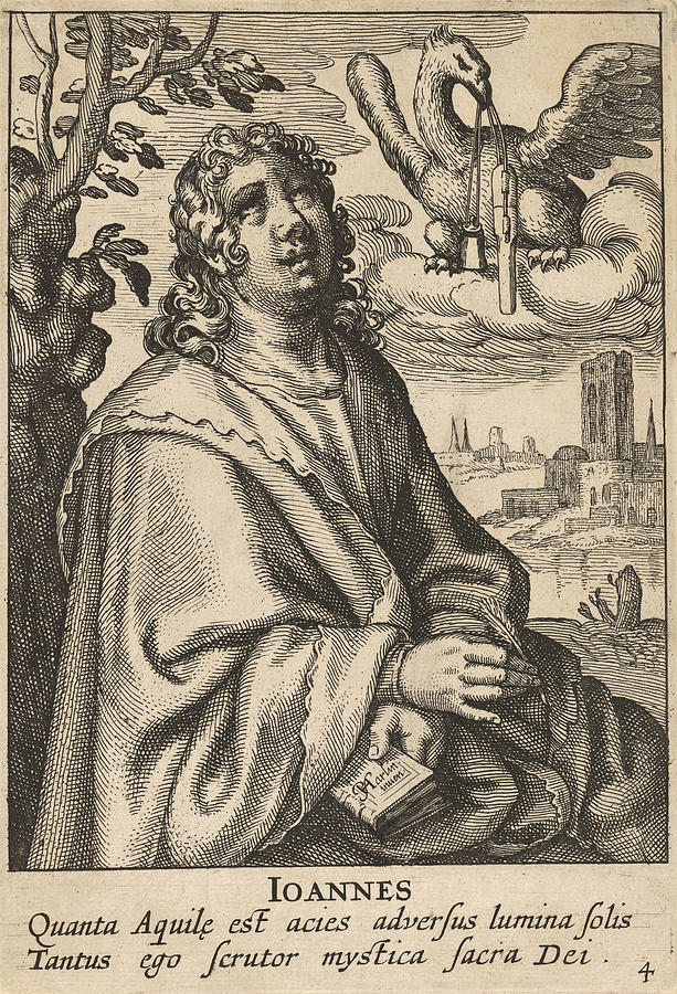 John from The Four Evangelists Drawing by Pieter Feddes van Harlingen