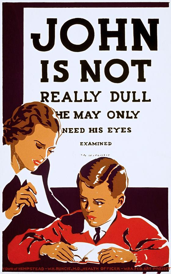 John is not really dull poster 1937 Painting by Vincent Monozlay