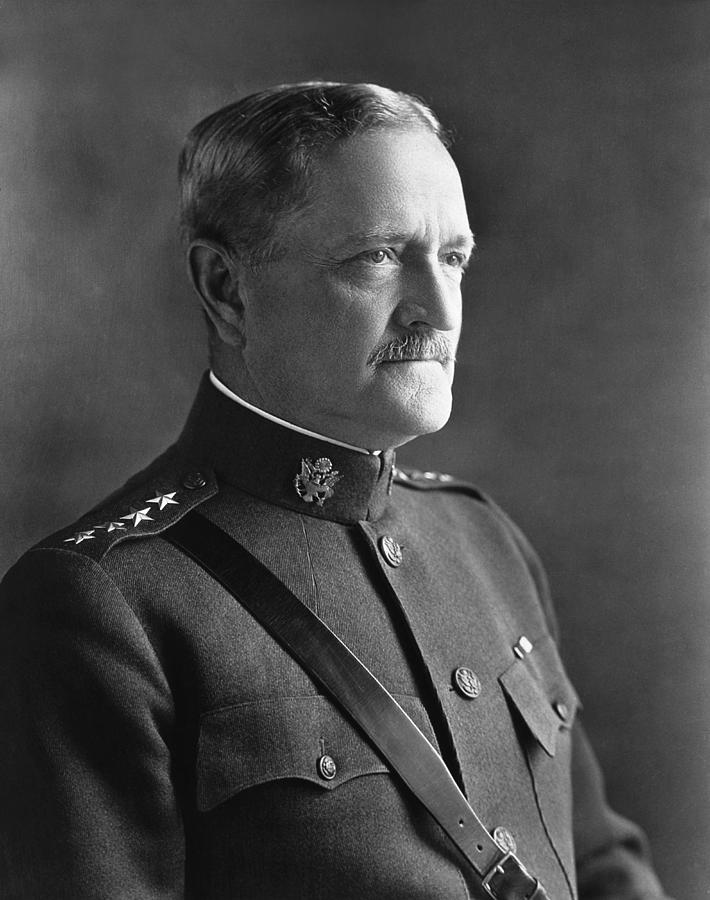 John J. Pershing - Commander of American Expeditionary Force  Photograph by War Is Hell Store