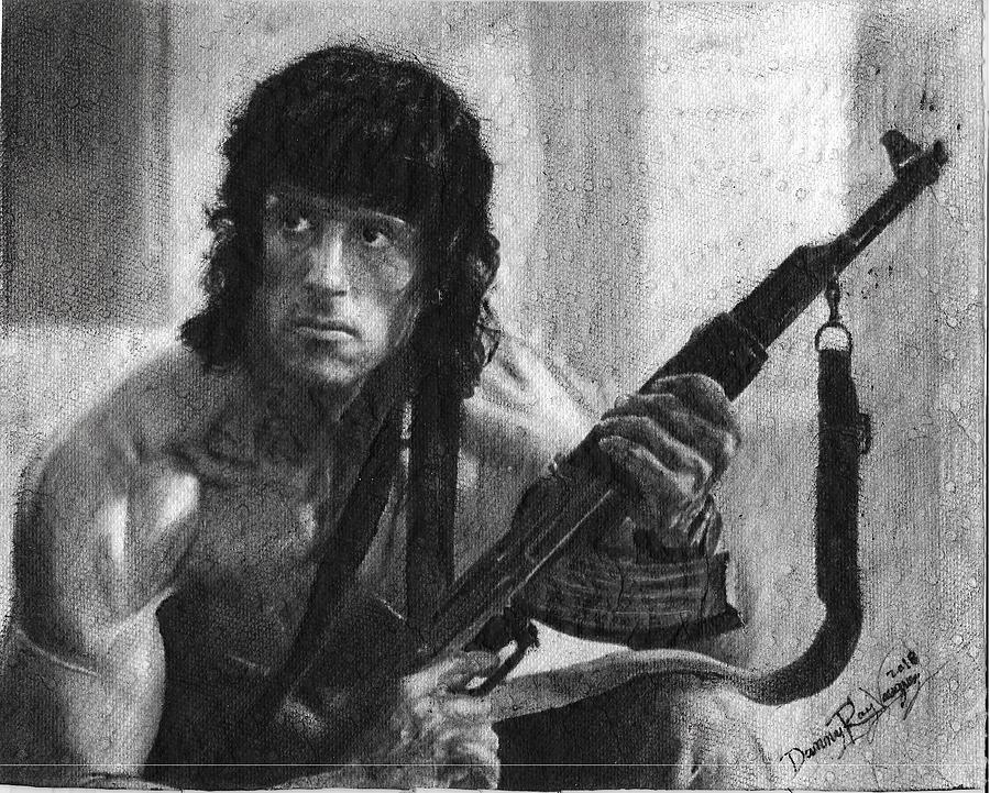 John James Rambo Mixed Media by Danny Ray Vasquez - Pixels