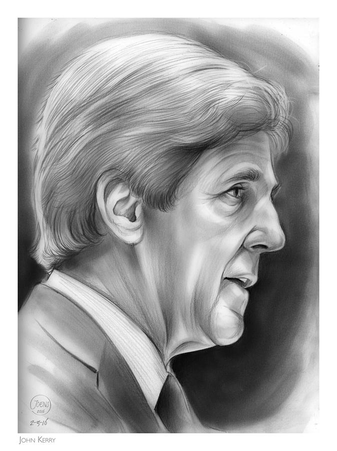 John Kerry Drawing by Greg Joens