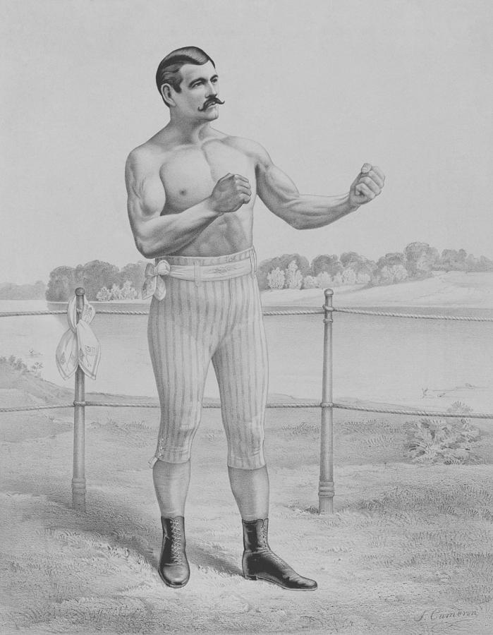 John L. Sullivan - Bare-Knuckle Boxer  Drawing by War Is Hell Store