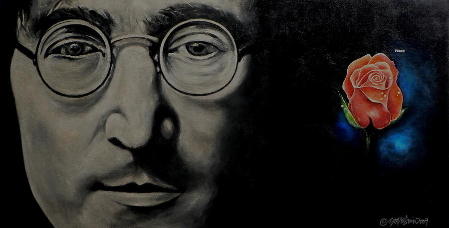 John Lennon Painting - John Lennon - Peace by Eddie Lim
