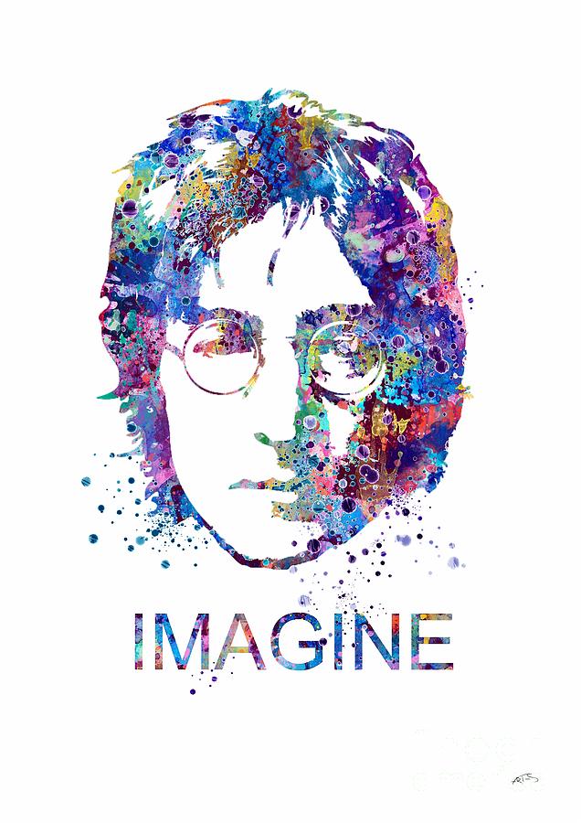 John Lennon 2 Watercolor Print Digital Art by White Lotus - Fine Art ...