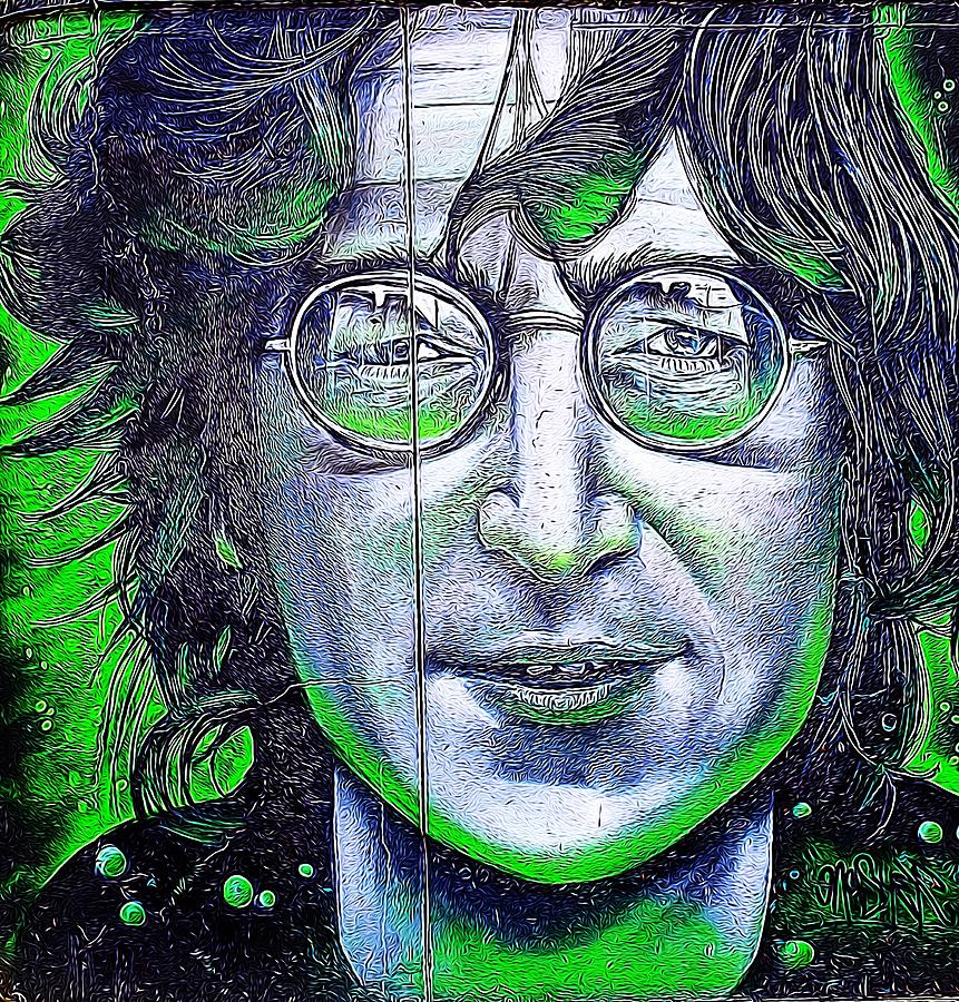 John Lennon Abstract  Photograph by Mark J Dunn