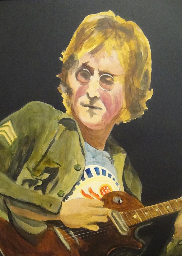 John Lennon Painting by Edith Hunsberger