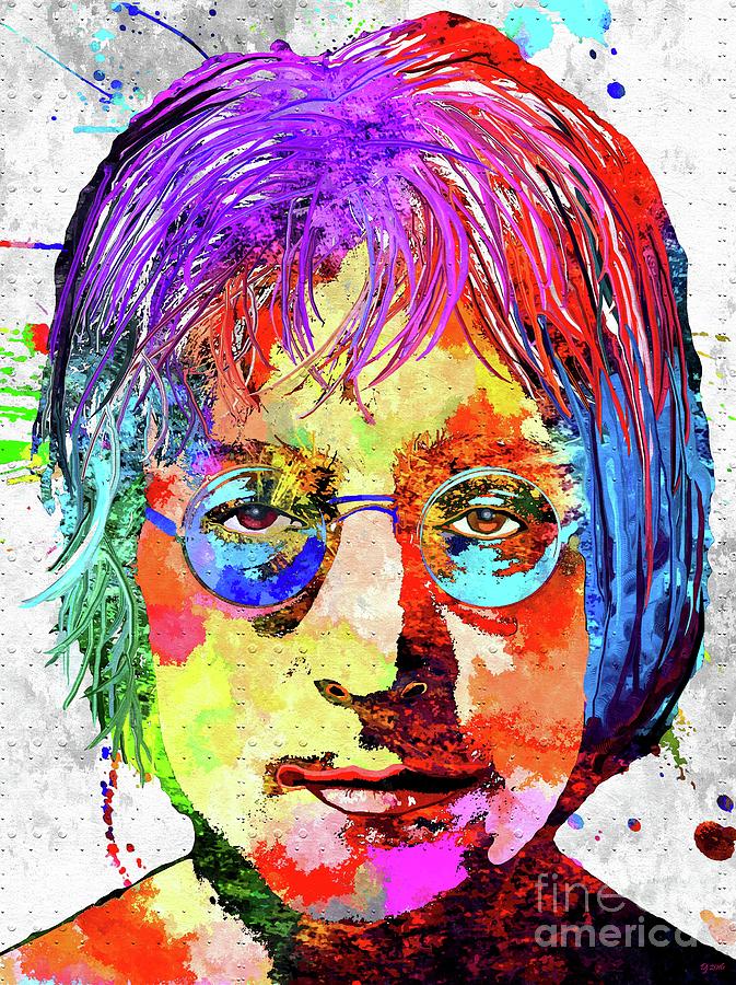 John Lennon Mixed Media - John Lennon Grunge by Daniel Janda