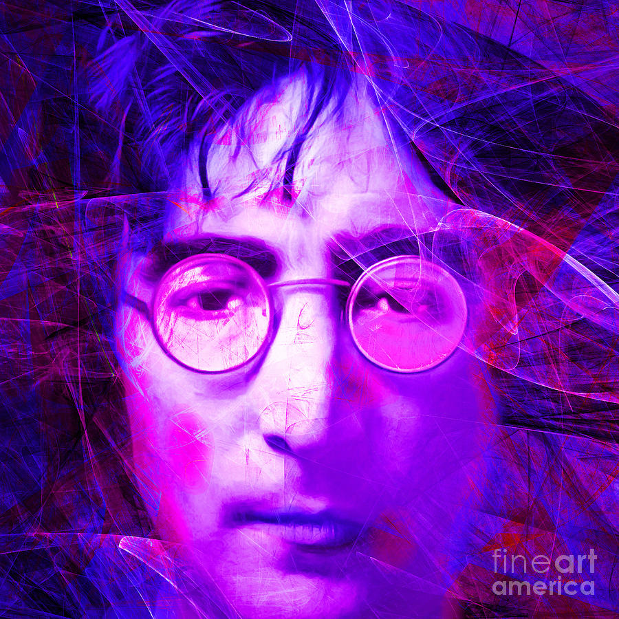 The Beatles Photograph - John Lennon Imagine 20160521 square v2 by Wingsdomain Art and Photography