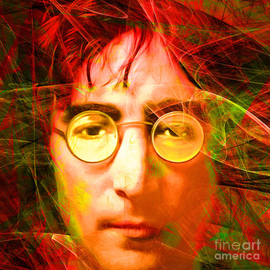 John Lennon Imagine 20160521 square Photograph by Wingsdomain Art and Photography