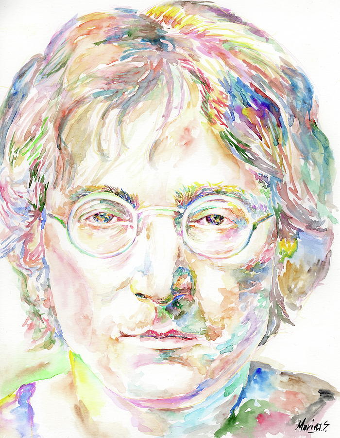 The Beatles Painting - John Lennon by Marina Sotiriou