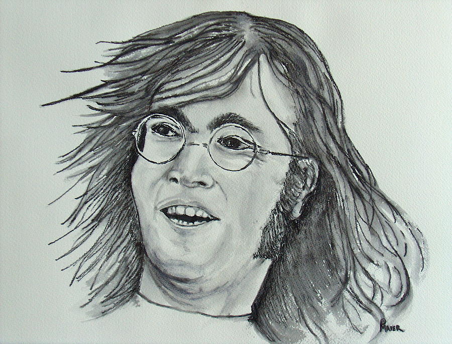 John Lennon Drawing - John Lennon by Pete Maier