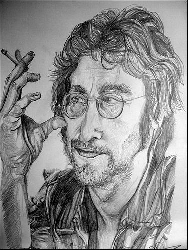 John Lennon Drawing by Sean Leonard
