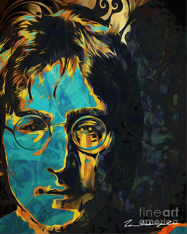 John Lennon Digital Art by Tim Wemple
