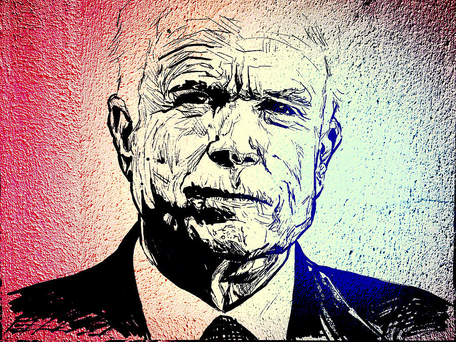John McCain Painting by Joel Tesch