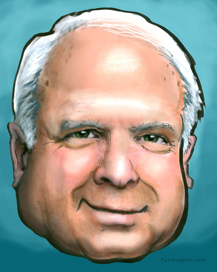John McCain Digital Art by Kevin Middleton