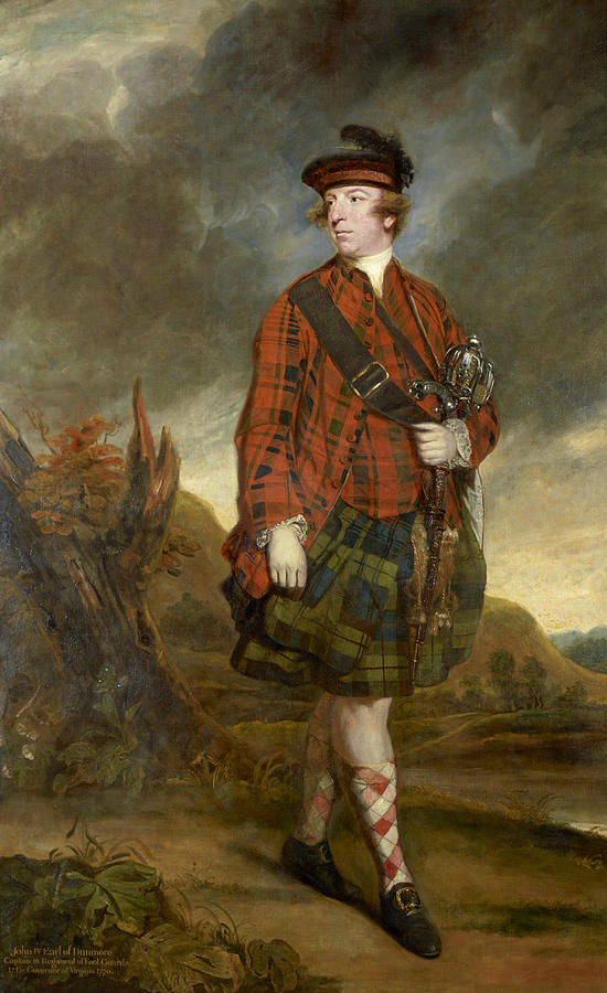 John Murray 4th Earl of Dunmore Painting by Joshua Reynolds