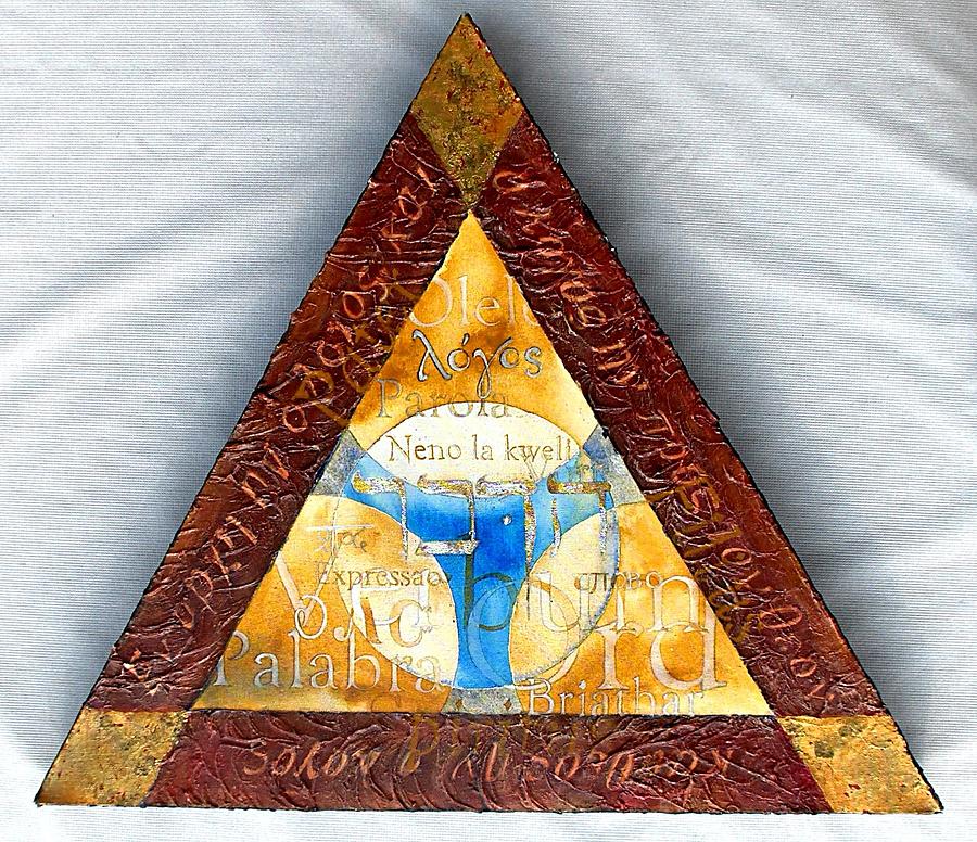 Triangle Painting - John One 1 by Michael Carter Triangle Painting - John One 1 by Michael Carter