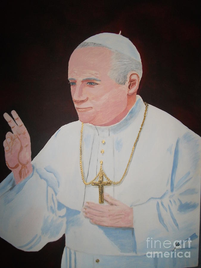 john paul II Painting by Alberto Silva - Fine Art America