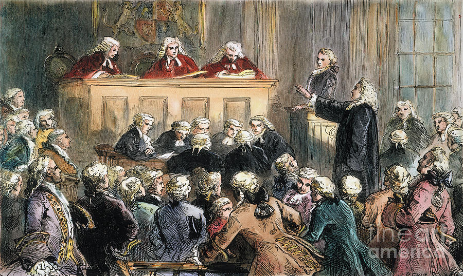 John Peter Zenger Trial Drawing by Granger